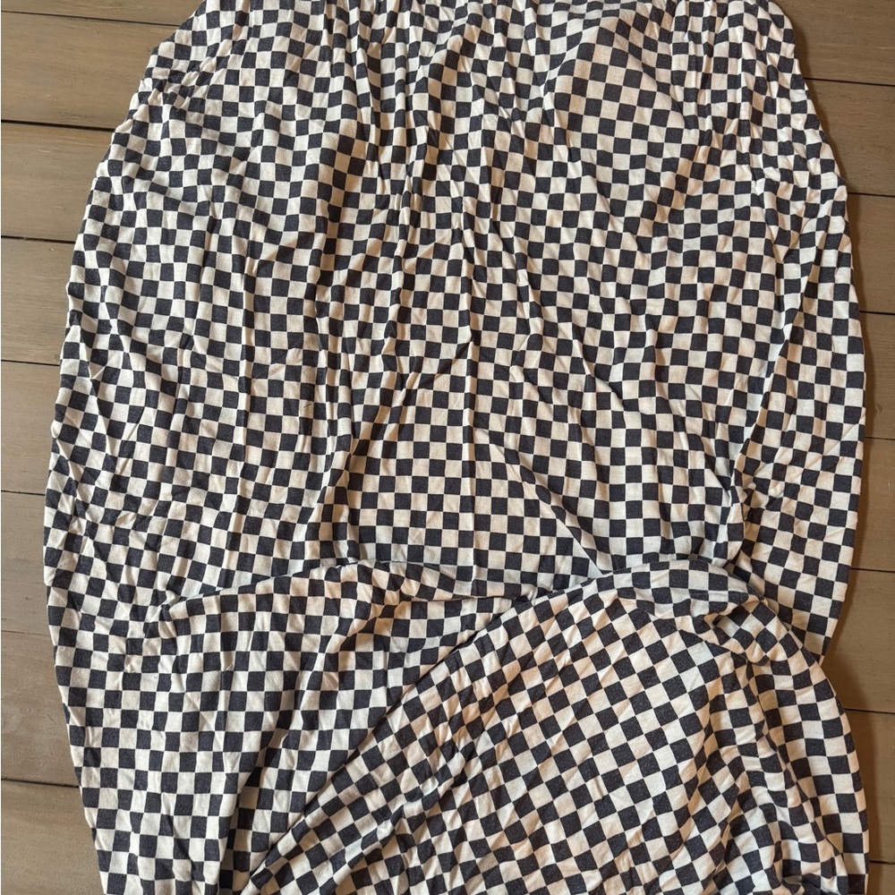 Checkered Black and White Crib Sheet